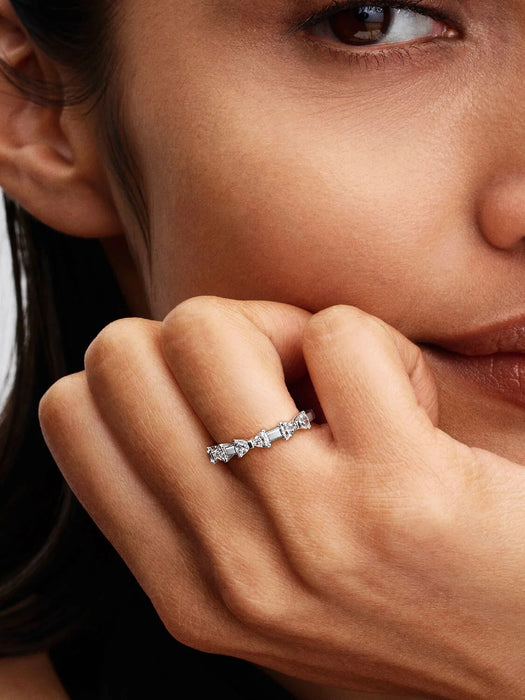 Pandora Bow Station Ring Sterling Silver