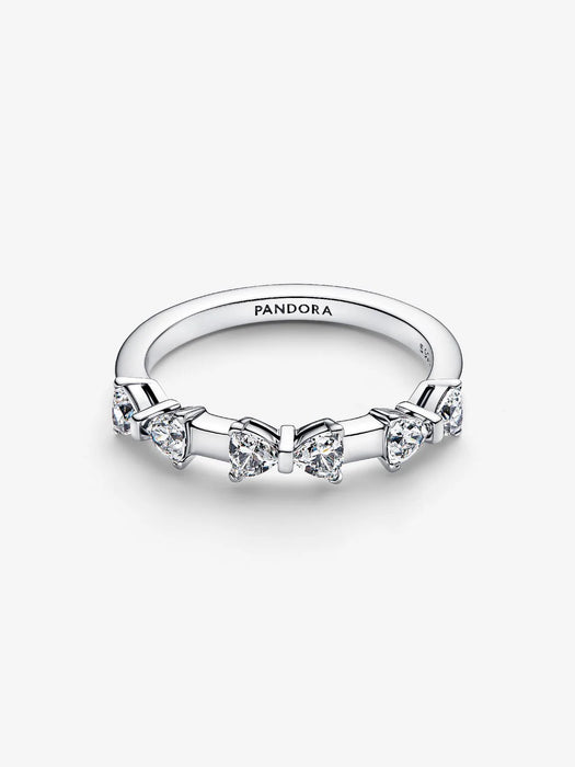 Pandora Bow Station Ring Sterling Silver
