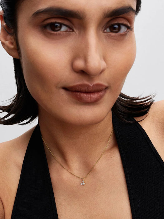 Pandora Butterfly Pendant Necklace 14k Gold Plating