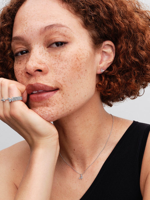 Pandora Butterfly Pendant Necklace Sterling Silver