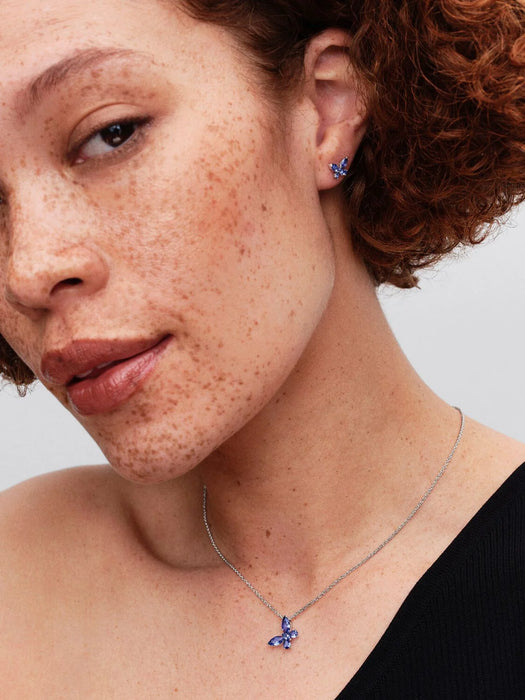 Pandora Butterfly Pendant Necklace Sterling Silver