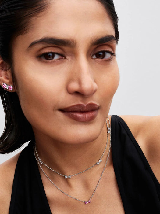 Pandora Bow Stud Earrings Sterling Silver