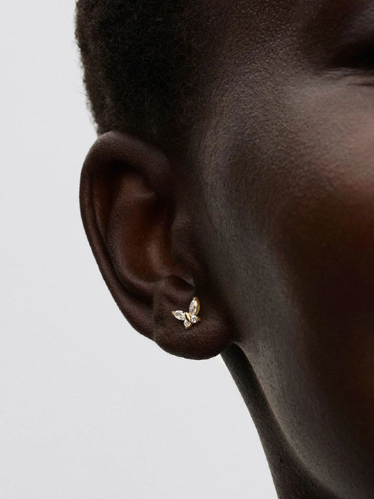 Pandora Butterfly Stud Earrings 14k Gold Plating