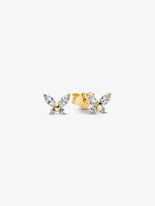 Pandora Butterfly Stud Earrings 14k Gold Plating