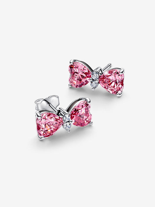 Pandora Bow Stud Earrings Sterling Silver