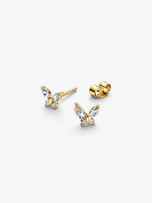 Pandora Butterfly Stud Earrings 14k Gold Plating