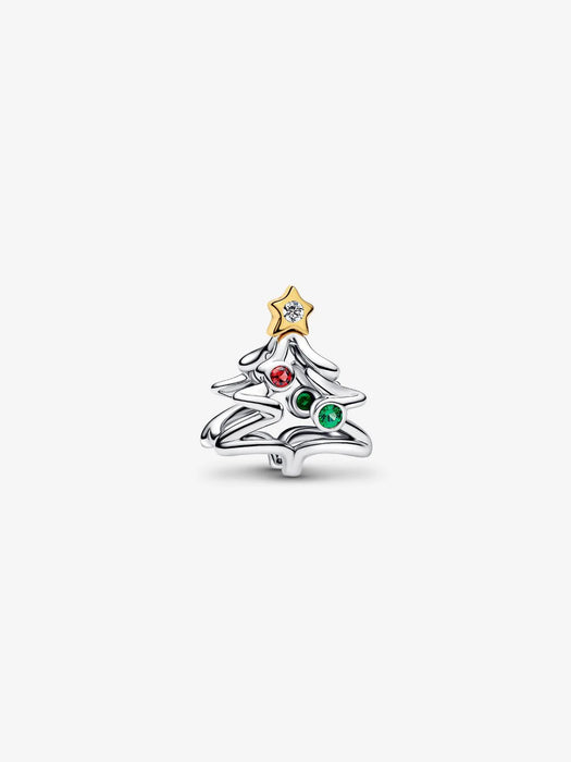 Pandora Christmas Tree Charm 14k Gold Plating And Sterling Silver