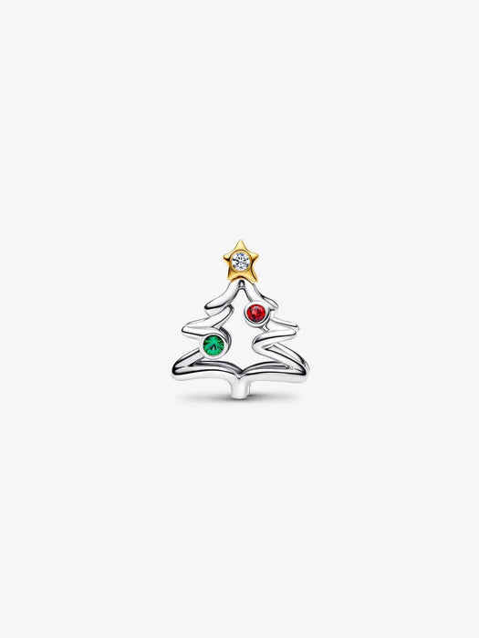 Pandora Christmas Tree Charm 14k Gold Plating And Sterling Silver