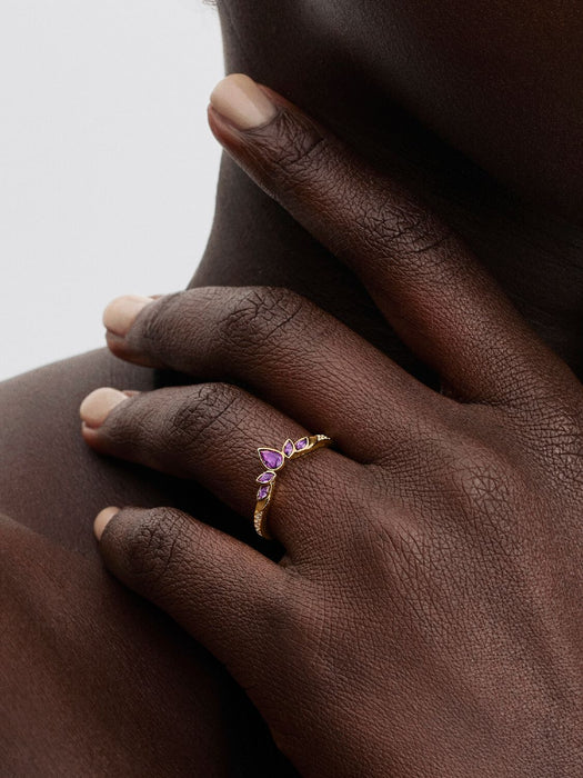 Pandora Disney Frozen Queen Anna Tiara Ring 14k Gold Plating