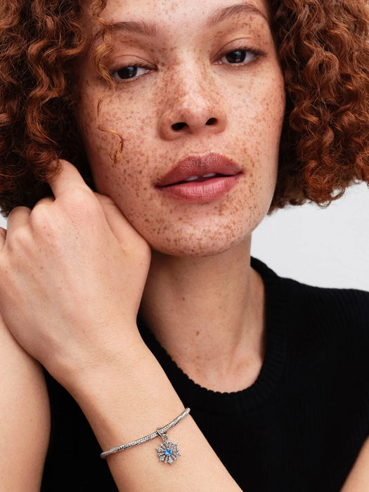 Pandora Disney Frozen Queen Elsa Snowflake Dangle Charm Sterling Silver