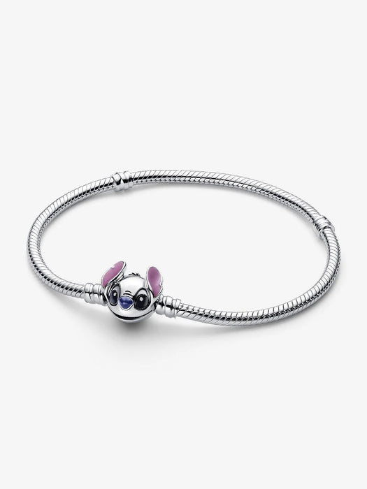 Pandora Disney Stitch Snake Chain Bracelet Sterling Silver