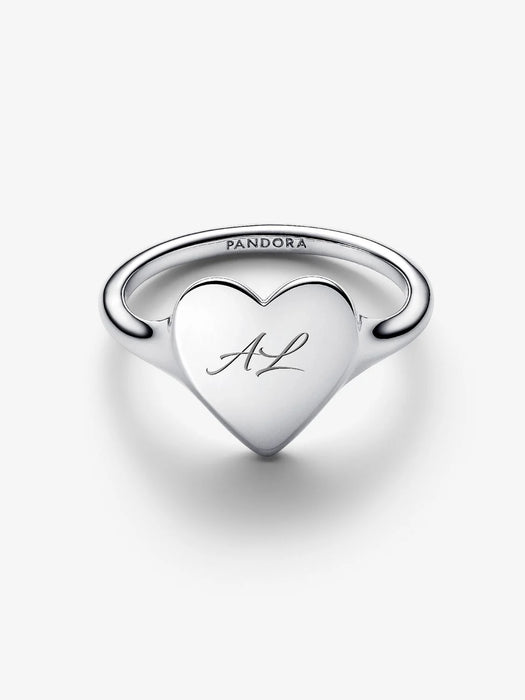 Pandora Engravable Heart Ring Sterling Silver