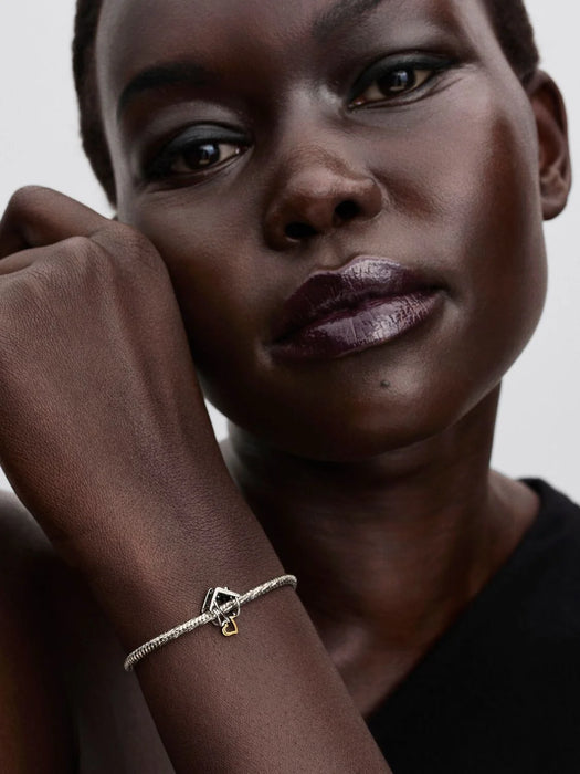 Pandora Home & Heart Charm Sterling silver, 14k Gold Plating