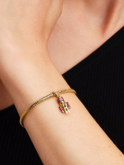 Pandora Moveable Nutcracker Dangle Charm 14k Gold Plating