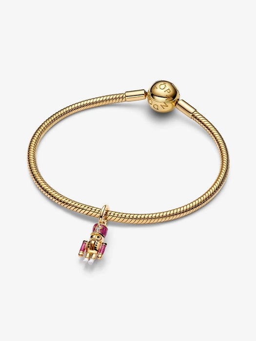 Pandora Moveable Nutcracker Dangle Charm 14k Gold Plating