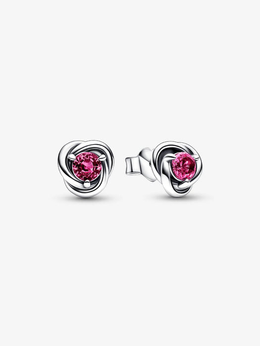 Pandora October Birthstone Eternity Circle Stud Earrings Sterling Silver