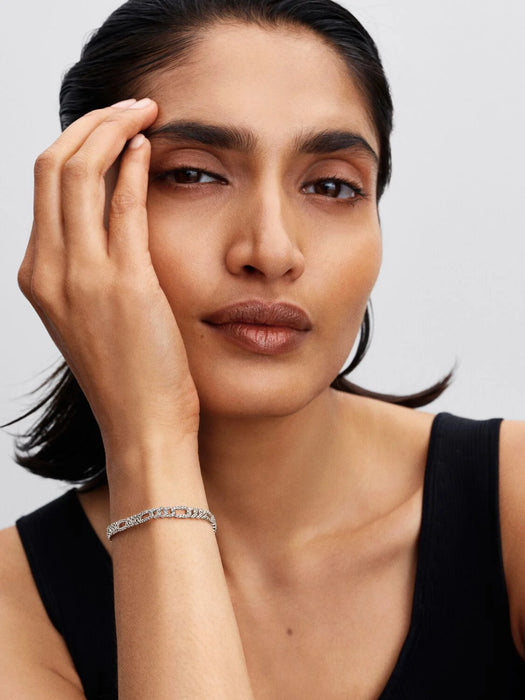 Pandora Oval Cuban Chain Bracelet Sterling Silver