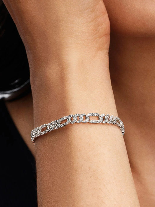 Pandora Oval Cuban Chain Bracelet Sterling Silver