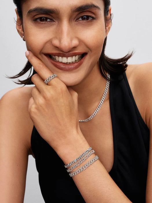 Pandora Oval Cuban Chain Bracelet Sterling Silver