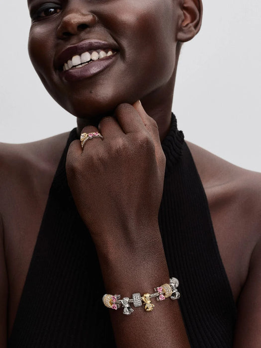 Pandora Pink Bow Charm Sterling SIlver