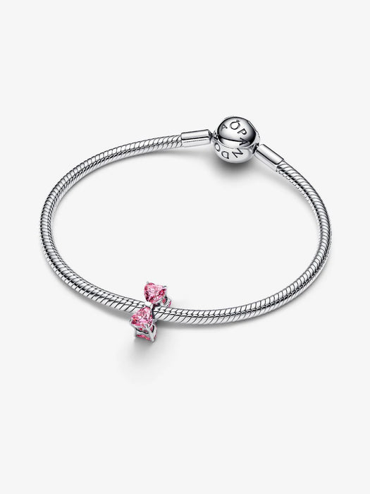 Pandora Pink Bow Charm Sterling SIlver