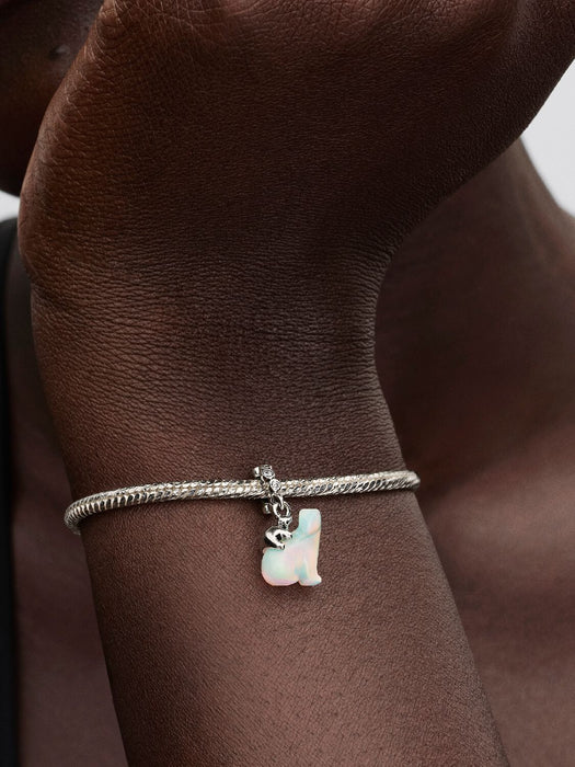 Pandora Polar Bear Mother & Cub Dangle Charm Sterling Silver