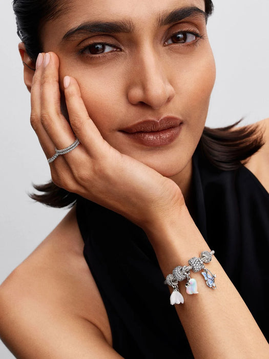 Pandora Polar Bear Mother & Cub Dangle Charm Sterling Silver