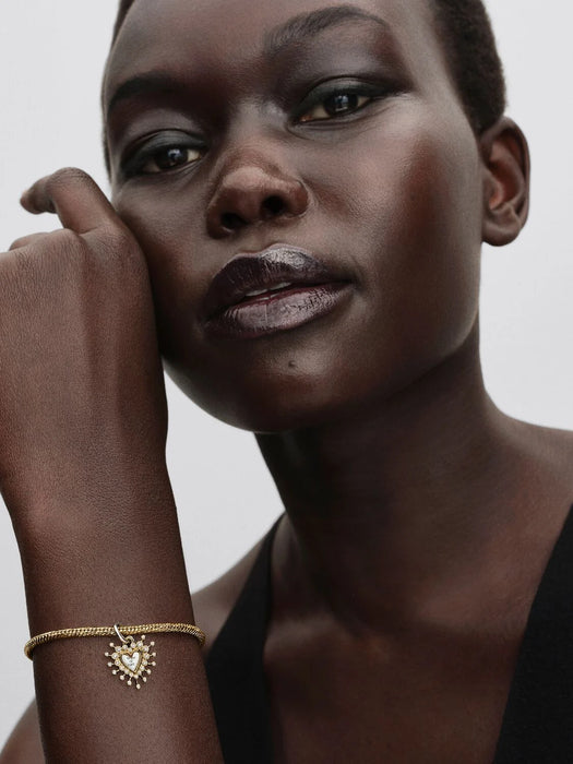 Pandora Radiant Heart Double Dangle Charm Sterling Silver And 14k Gold Plating