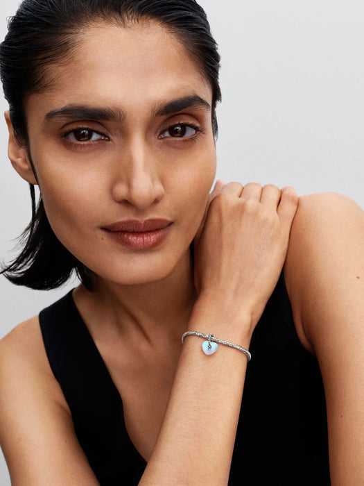 Pandora Shooting Star & Heart Dangle Charm Sterling Silver