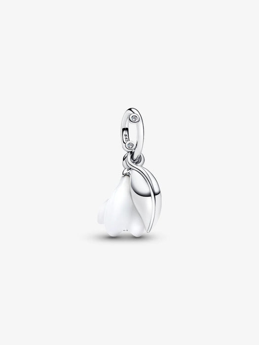 Pandora Snowdrop Flower Dangle Charm Sterling Silver