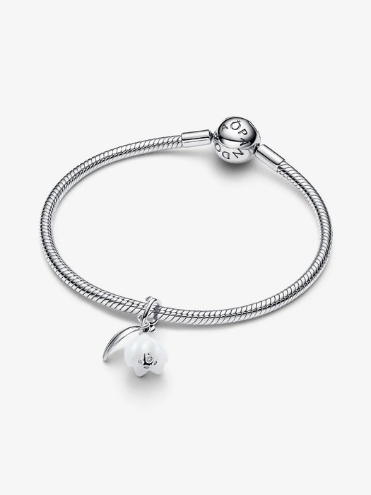 Pandora Snowdrop Flower Dangle Charm Sterling Silver