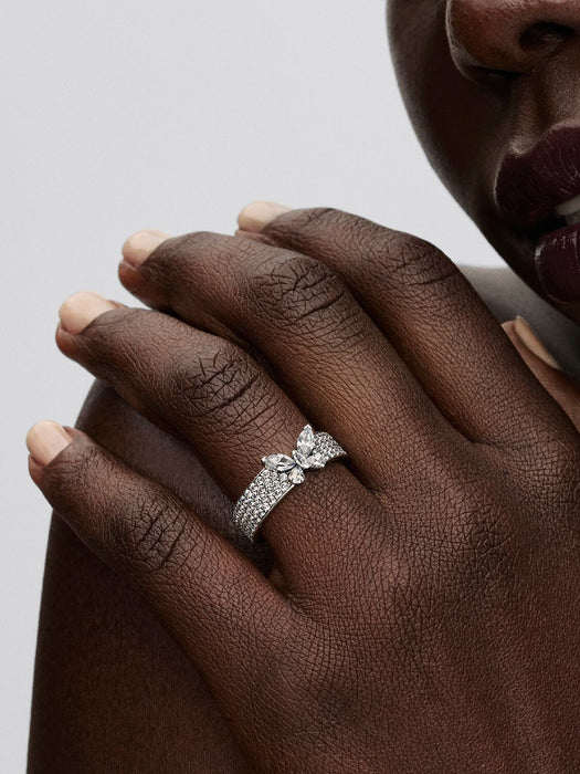 Pandora Sparkling Butterfly Bold Ring Sterling Silver