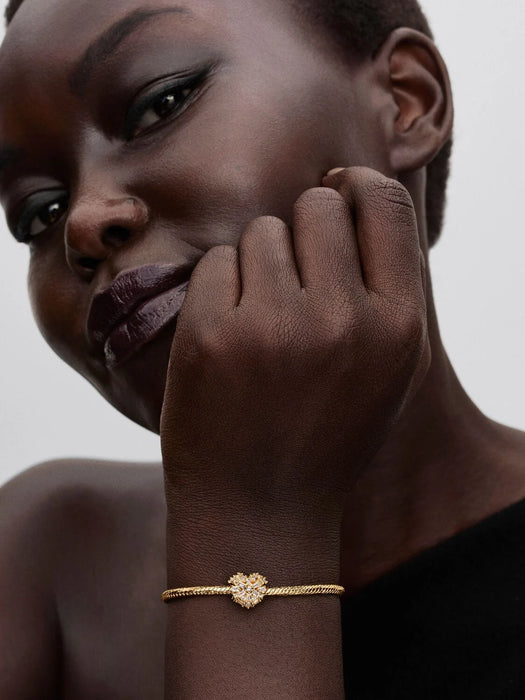 Pandora Sparkling Heart Charm 14k Gold Plating