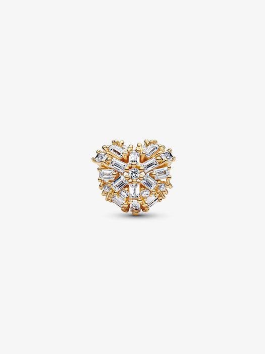 Pandora Sparkling Heart Charm 14k Gold Plating
