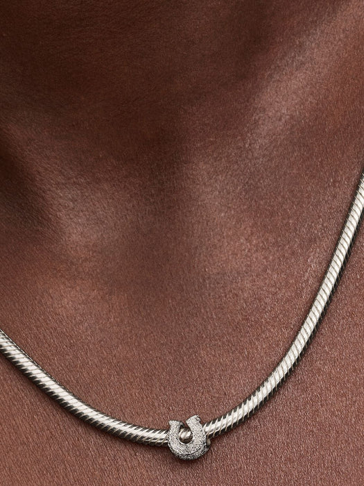 Pandora Textured Horseshoe Mini Charm