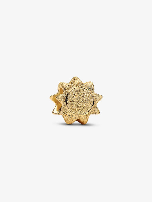 Pandora Textured Sun Mini Charm 14k Gold Plating