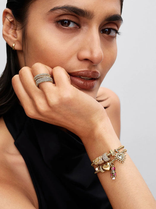 Pandora Wrapped Heart Charm 14k Gold Plating