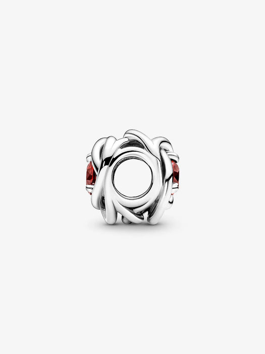 Pandora July Eternity Circle Charm Sterling Silver