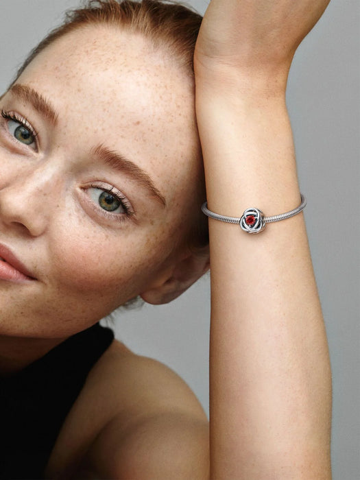 Pandora July Eternity Circle Charm Sterling Silver