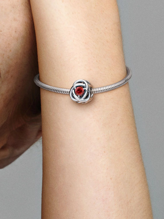 Pandora July Eternity Circle Charm Sterling Silver