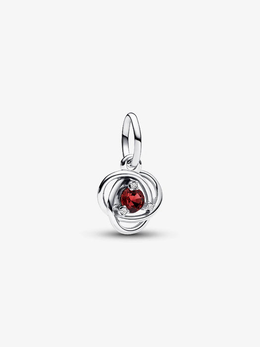 Pandora July Eternity Circle Dangle Charm Sterling Silver