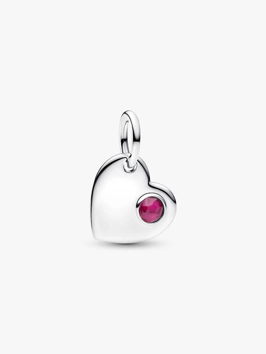 Pandora July True Red Stone Dangle Charm Sterling Silver