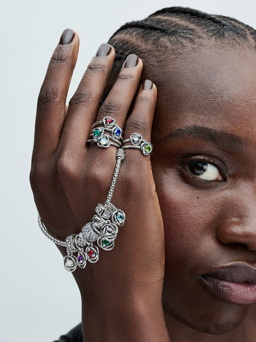 Pandora June Eternity Circle Dangle Charm Sterling Silver