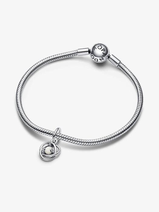 Pandora June Eternity Circle Dangle Charm Sterling Silver