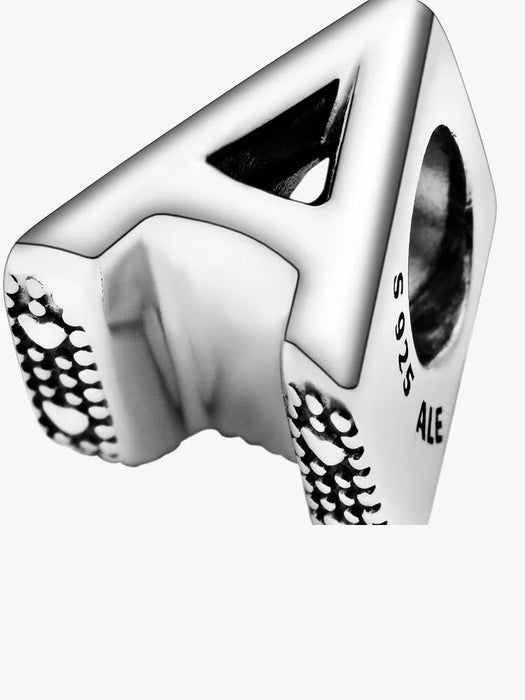 Pandora Letter A Alphabet Charm Sterling Silver