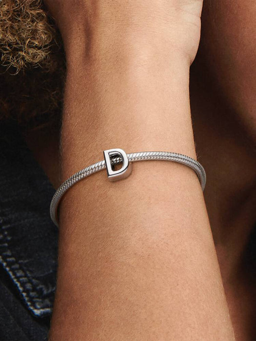 Pandora Letter D Alphabet Charm Sterling Silver