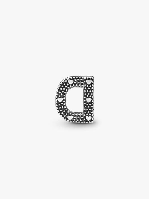 Pandora Letter D Alphabet Charm Sterling Silver