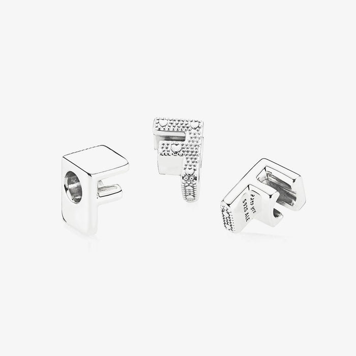 Pandora Letter F Alphabet Charm Sterling Silver