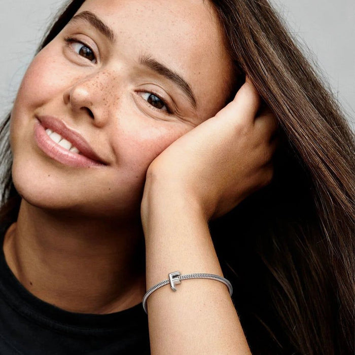 Pandora Letter F Alphabet Charm Sterling Silver