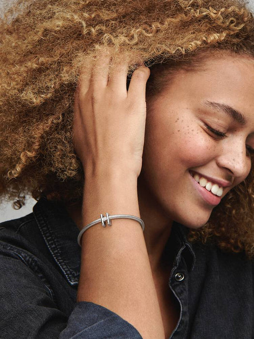 Pandora Letter H Alphabet Charm Sterling Silver